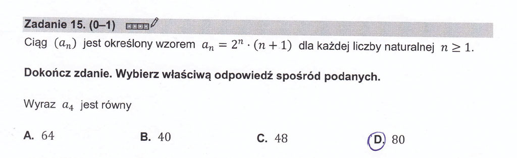 matura 2023 matematyka odpowiedzi zadanie 15